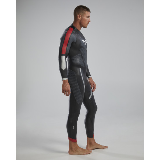 Гідрокостюм чоловічий TYR Men’s Hurricane Wetsuit Cat 5, Silver/Red