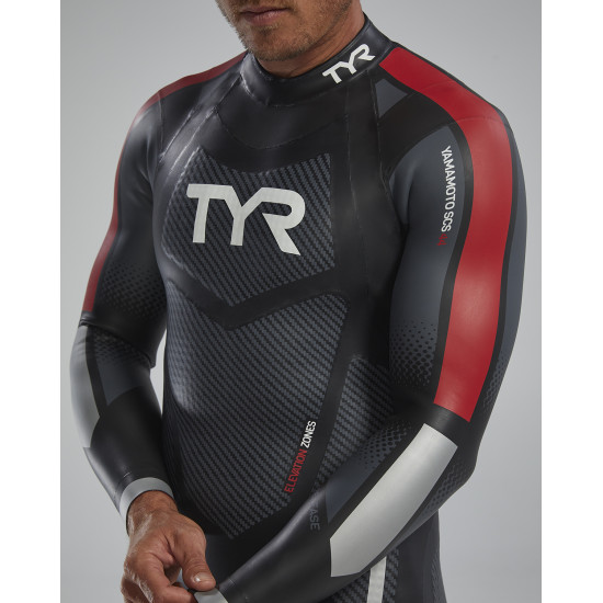 Гідрокостюм чоловічий TYR Men’s Hurricane Wetsuit Cat 5, Silver/Red