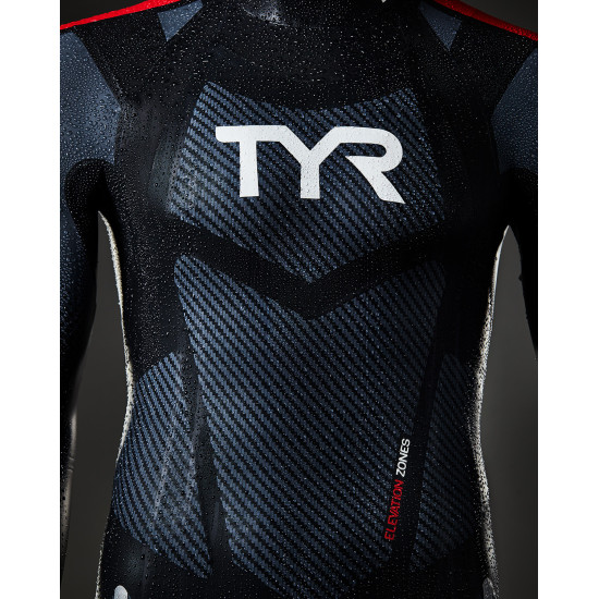 Гідрокостюм чоловічий TYR Men’s Hurricane Wetsuit Cat 5, Silver/Red