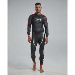 Гідрокостюм чоловічий TYR Men’s Hurricane Wetsuit Cat 5, Silver/Red