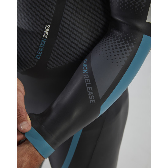 Гідрокостюм чоловічий TYR Men’s Hurricane Wetsuit Cat 3 Silver/Turq