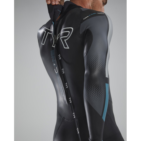 Гідрокостюм чоловічий TYR Men’s Hurricane Wetsuit Cat 3 Silver/Turq