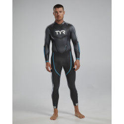 Гідрокостюм чоловічий TYR Men’s Hurricane Wetsuit Cat 3 Silver/Turq