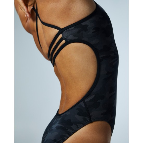 Суцільний жіночий купальник TYR Women's Blackout Camo Trinityfit Суцільний жіночий купальник TYR Women's Blackout Camo Trinityfit