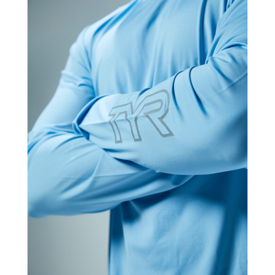 Футболка чоловіча з рукавами та капюшоном TYR Men’s SunDefense Hooded Shirt Футболка чоловіча з рукавами та капюшоном TYR Men’s SunDefense Hooded Shirt