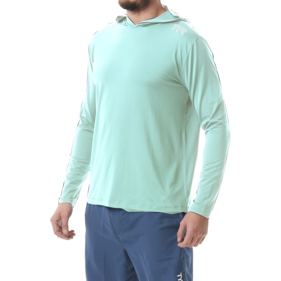 Футболка чоловіча з рукавами та капюшоном TYR Men’s SunDefense Hooded Shirt