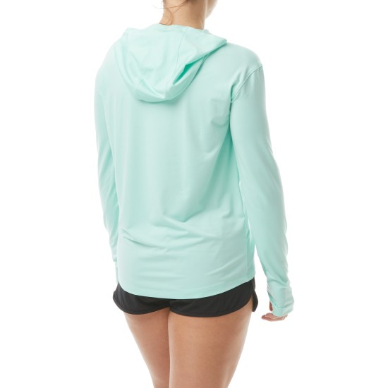Жіноча футболка з рукавами і капюшоном TYR Women’s SunDefense Hooded Shirt Жіноча футболка з рукавами і капюшоном TYR Women’s SunDefense Hooded Shirt