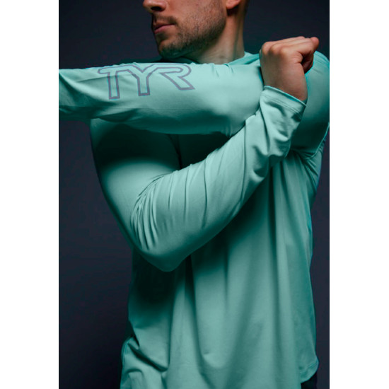 Футболка чоловіча з рукавами та капюшоном TYR Men’s SunDefense Hooded Shirt