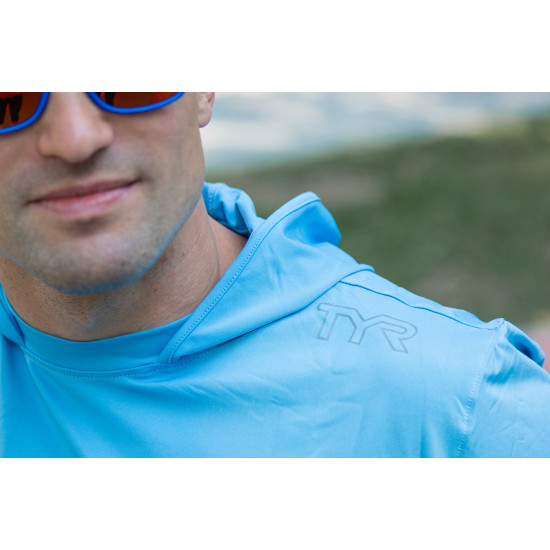 Футболка чоловіча з рукавами та капюшоном TYR Men’s SunDefense Hooded Shirt Футболка чоловіча з рукавами та капюшоном TYR Men’s SunDefense Hooded Shirt