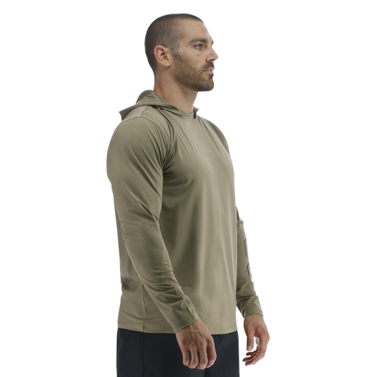 Футболка чоловіча з рукавами та капюшоном TYR Men’s SunDefense Hooded Shirt Футболка чоловіча з рукавами та капюшоном TYR Men’s SunDefense Hooded Shirt