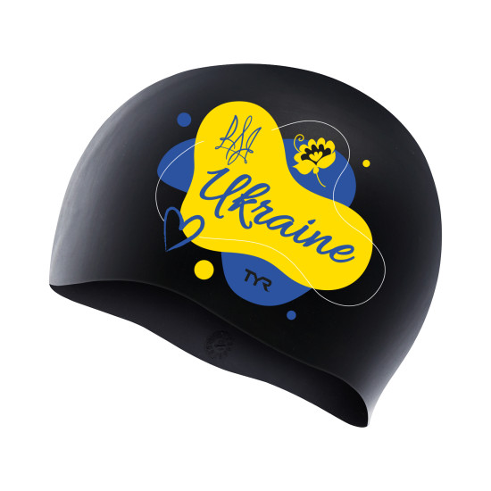 Шапочка для плавання Silicone BLACK TYR UA BRAVE Шапочка для плавання Silicone BLACK TYR UA BRAVE