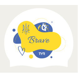 Шапочка для плавання Silicone WHITE TYR UA BRAVE