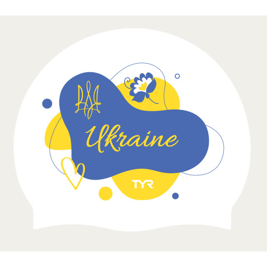 Шапочка для плавання Silicone WHITE TYR UA BRAVE Шапочка для плавання Silicone WHITE TYR UA BRAVE