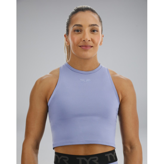 Спортивний жіночій топ TYR Women's Base Kinetic Cropped High Neck Tank - Solid