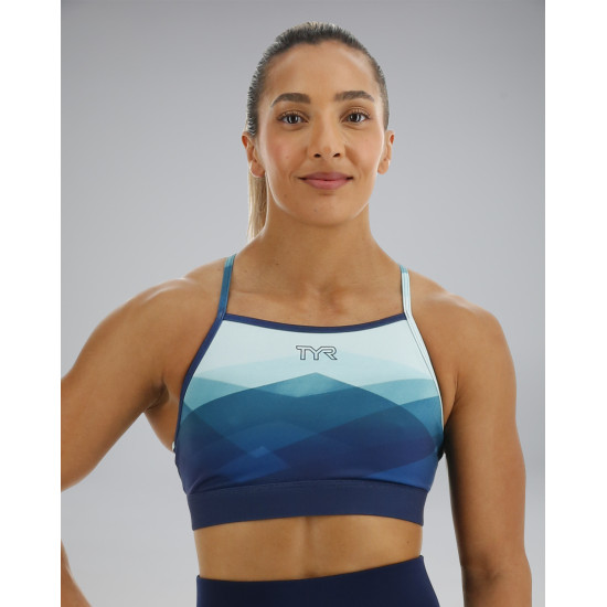 Спортивний жіночій топ TYR Women's Base Kinetic High Neck Sports Bra – Forge