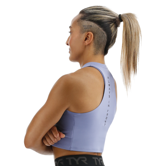 Спортивний жіночій топ TYR Women's Base Kinetic Cropped High Neck Tank - Solid Спортивний жіночій топ TYR Women's Base Kinetic Cropped High Neck Tank - Solid