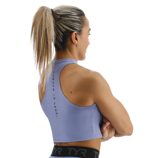Спортивний жіночій топ TYR Women's Base Kinetic Cropped High Neck Tank - Solid Спортивний жіночій топ TYR Women's Base Kinetic Cropped High Neck Tank - Solid