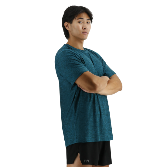 Футболка чоловіча з короткими рукавами TYR Men's Airtec Tee- Solid Футболка чоловіча з короткими рукавами TYR Men's Airtec Tee- Solid