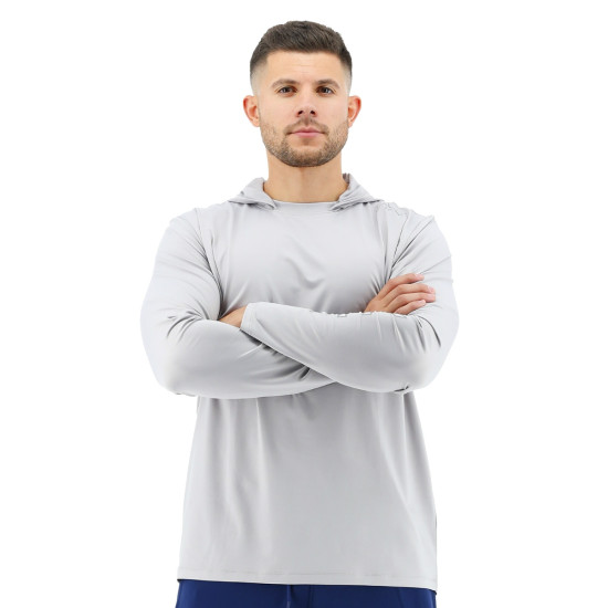 Футболка чоловіча з рукавами та капюшоном TYR Men’s SunDefense Hooded Shirt Футболка чоловіча з рукавами та капюшоном TYR Men’s SunDefense Hooded Shirt