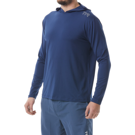 Футболка чоловіча з рукавами та капюшоном TYR Men’s SunDefense Hooded Shirt