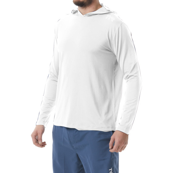 Футболка чоловіча з рукавами та капюшоном TYR Men’s SunDefense Hooded Shirt