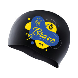 Шапочка для плавання Silicone BLACK TYR UA BRAVE