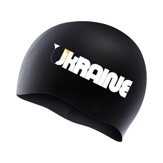 Шапочка для плавання Silicone TYR Ukraine Brave Black